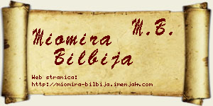 Miomira Bilbija vizit kartica
